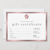 Salon Bronze Rose Gold Effect Cadeaubon (Voorkant)