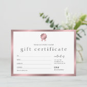 Salon Bronze Rose Gold Effect Cadeaubon (Staand voorkant)
