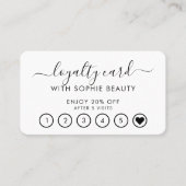 Salon Business Modern Monogram Script Loyalty Card (Voorkant)