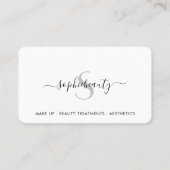 Salon Business Modern Monogram Script Loyalty Card (Achterkant)