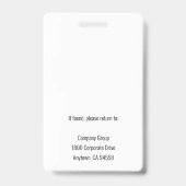 Salon Business Promotional Badge (Achterkant)