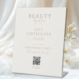 Salon Cadeaubon Promotie Voetstuk met QR Code Reclamebord Met Voetstuk