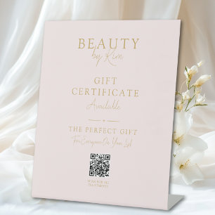 Salon Cadeaubon Promotie Voetstuk met QR Code Reclamebord Met Voetstuk