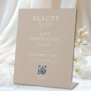 Salon Cadeaubon Promotie Voetstuk met QR Code Reclamebord Met Voetstuk