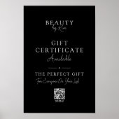 Salon Cadeaubon Promotieposter met QR-code Poster (Voorkant)