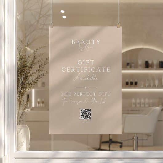 Salon Cadeaubon Promotieposter met QR-code Poster