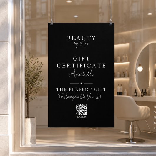 Salon Cadeaubon Promotieposter met QR-code Poster