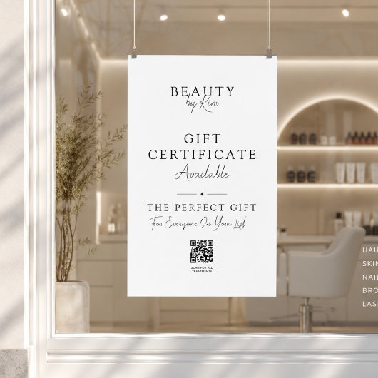 Salon Cadeaubon Promotieposter met QR-code Poster