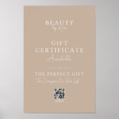 Salon Cadeaubon Promotieposter met QR-code Poster (Voorkant)