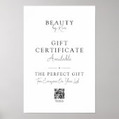 Salon Cadeaubon Promotieposter met QR-code Poster (Voorkant)
