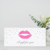 Salon Cadeaubon | Roze zilver-Confetti (Staand voorkant)