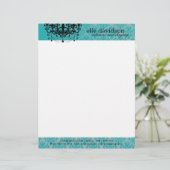 Salon Chandelier Letterhead Persoonlijk Briefhoofd (Staand voorkant)