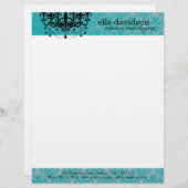 Salon Chandelier Letterhead Persoonlijk Briefhoofd (Voorkant / Achterkant)