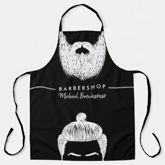Salon Clothing Mustache Beard Hair Barber Schort (Voorkant)