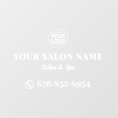 Salon contactgegevens bewerkbaar vensterstickers raamsticker (Vel)