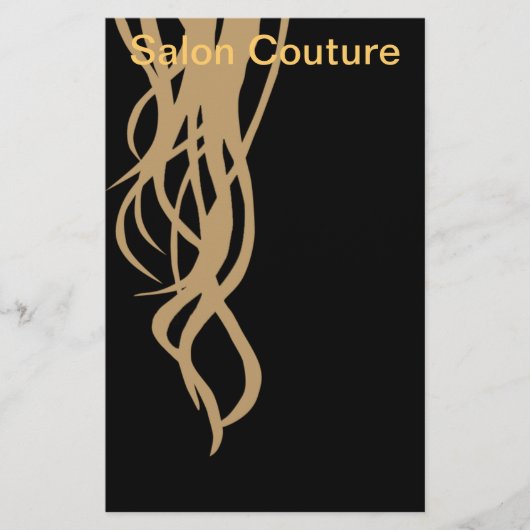 Salon Couture Flyer in zwart (Voorkant)