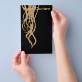 Salon Couture Flyer in zwart (Hand)
