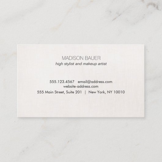 Salon Customer Loyalty 6 Punch Silver Sequin (Achterkant)