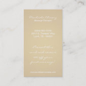 Salon Day Spa Massage Therapist Super Visitekaartj Visitekaartje (Achterkant)