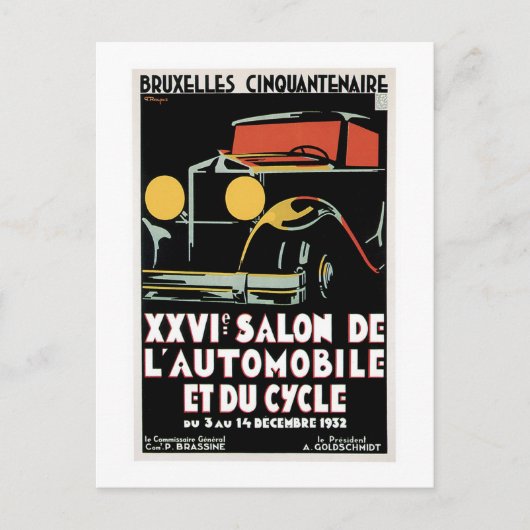 Salon de Automobile Briefkaart (Voorkant)