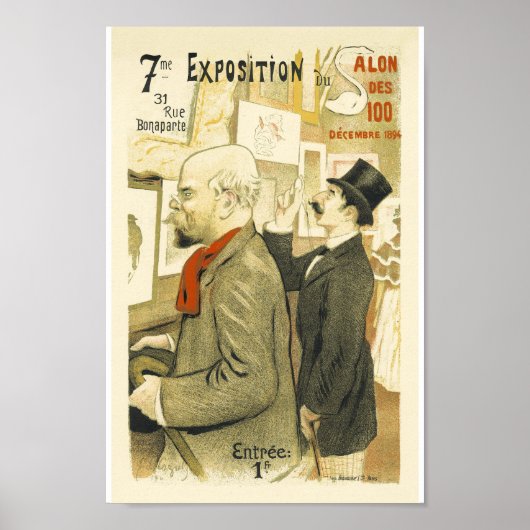 Salon De Cents 1894  Frans Adverteren Poster (Voorkant)