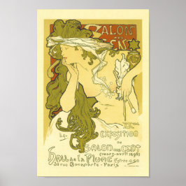 Salon de Cents Bella de La Plume , Franse ad Poster