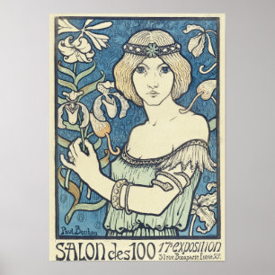 Salon de cents van Paul Berthon - Art Nouveau Poster