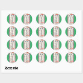 Salon de Kokeshi Ronde Sticker (Vel)