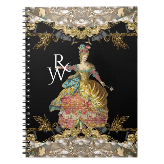 Salon de Liquid French Rococo Monogram Notitieboek (Voorkant)