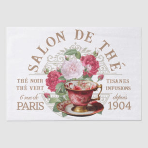 Salon de Thé Tearoom Frans Roos Teacup Decoupage Tissuepapier
