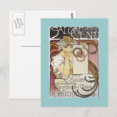 Salon des Cent. ~ Alphonse Mucha Briefkaart (Voorkant / Achterkant)