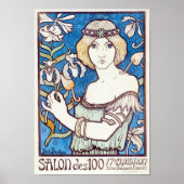 Salon des Cent, Art Nouveau cover door Paul Bertho Poster (Voorkant)