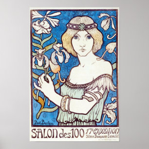 Salon des Cent, Art Nouveau-hoes ontworpen door Pa Poster