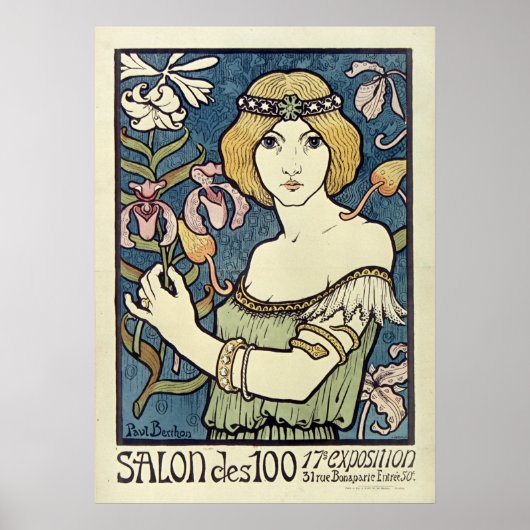 Salon Des Cent door Paul Berthon Poster (Voorkant)