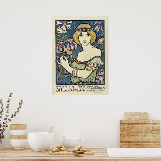 Salon Des Cent door Paul Berthon Poster (Keuken)