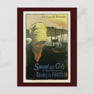 Salon Des Cent ~ Etudes de F. Gottlob Briefkaart
