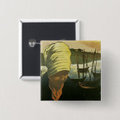 Salon Des Cent ~ Etudes de F. Gottlob Vierkante Button 5,1 Cm (Voorkant /achterkant)