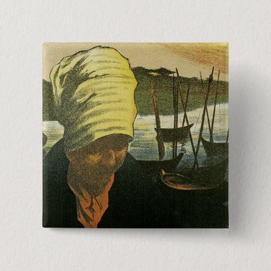 Salon Des Cent ~ Etudes de F. Gottlob Vierkante Button 5,1 Cm (Voorkant)