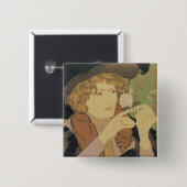 Salon des Cent Vierkante Button 5,1 Cm (Voorkant /achterkant)