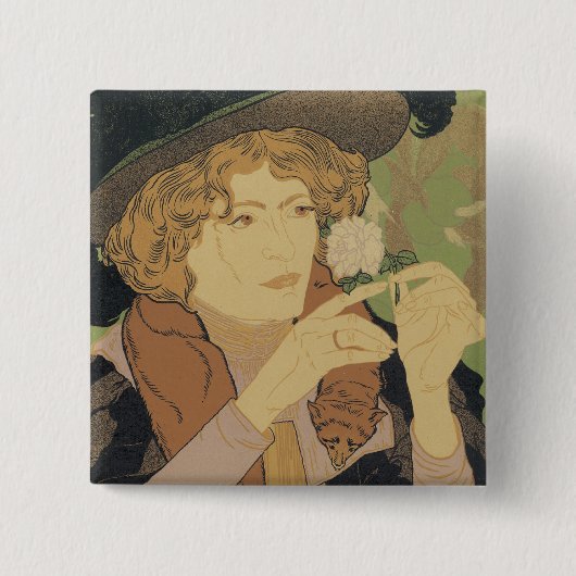 Salon des Cent Vierkante Button 5,1 Cm (Voorkant)