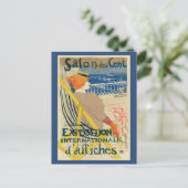 Salon des Cents by Toulouse Lautrec, Art Nouveau Briefkaart (Staand voorkant)