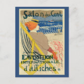 Salon des Cents by Toulouse Lautrec, Art Nouveau Briefkaart (Voorkant)