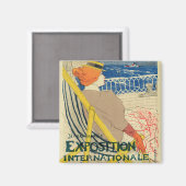 Salon des Cents by Toulouse Lautrec, Art Nouveau Magneet (Voorkant / Achterkant)