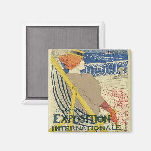 Salon des Cents by Toulouse Lautrec, Art Nouveau Magneet (Voorkant / Achterkant)