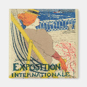 Salon des Cents by Toulouse Lautrec, Art Nouveau Magneet (Voorkant)