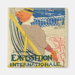 Salon des Cents by Toulouse Lautrec, Art Nouveau Magneet