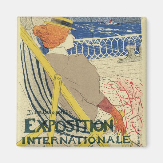 Salon des Cents by Toulouse Lautrec, Art Nouveau Magneet (Voorkant)