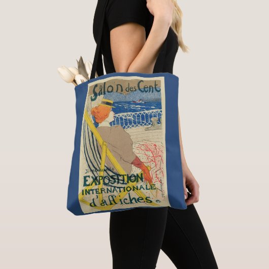 Salon des Cents by Toulouse Lautrec, Art Nouveau Tote Bag (Dichtbij)