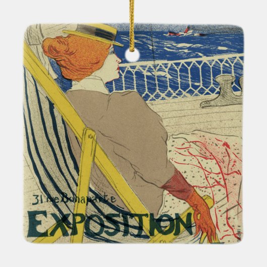 Salon des Cents van Toulouse Lautrec, Art Nouveau Keramisch Ornament (Achterkant)