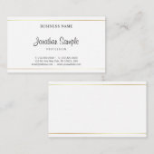 Salon Elegant Calligraphy Script Modern Plain Luxe Visitekaartje (Voorkant / Achterkant)